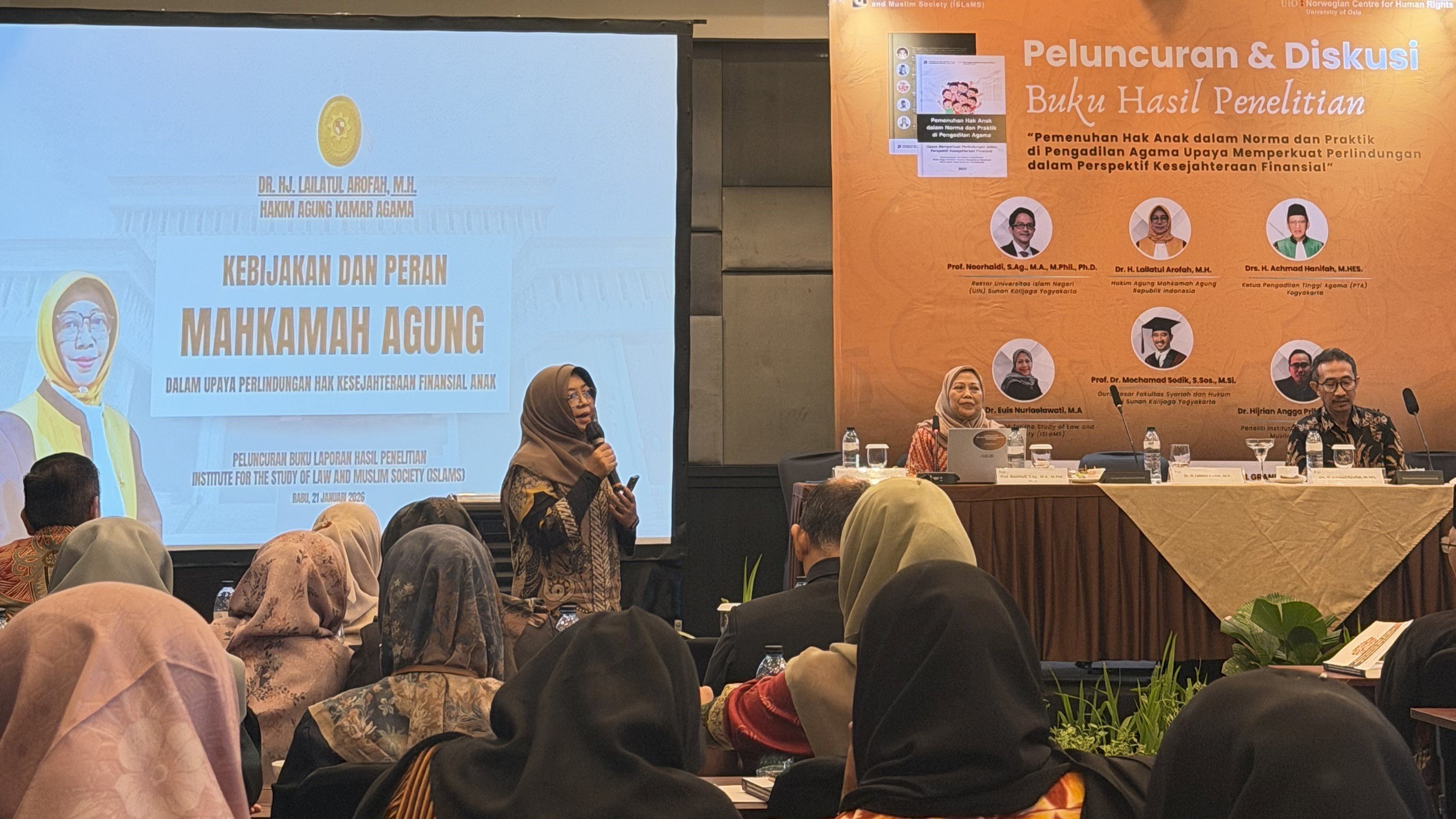 ISLaMS Luncurkan Buku Penelitian tentang Pemenuhan Hak Anak di Pengadilan Agama dalam Perspektif Kesejahteraan Finansial 